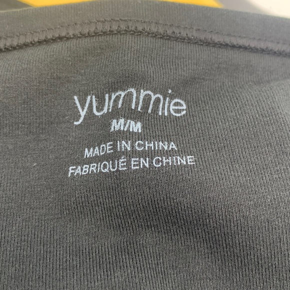 Yummie Rachel Two Color Block Stripe High Waistband Leggings Size Medium - Picture 4 of 10